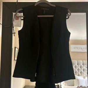 Black zip up vest